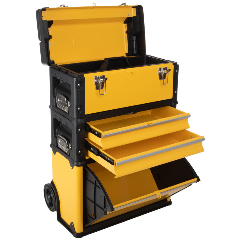 Stalwart Rolling Tool Box with Wheels, Yellow & Reviews | Wayfair